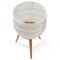 Casafield Indoor Planter with Stand, Floor Planter with Wood Legs, Large Plant Pot Cover Basket with Liner for Houseplants, Flower Pots and Trees